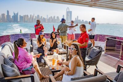 Dubai Harbour Super Yacht Experience with gourmet & Drinks