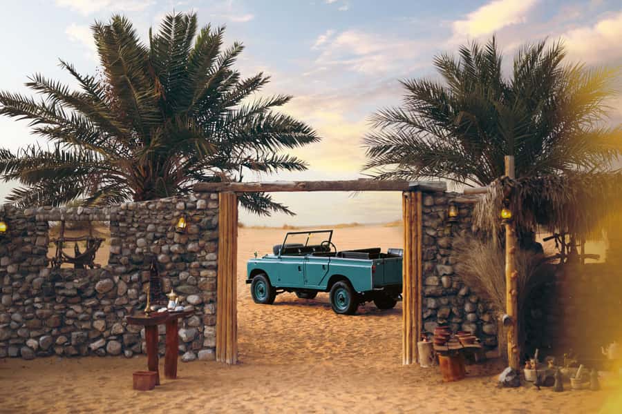 Dubai: Heritage Safari in Vintage Land Rover with Dinner - Drumming, Yola, and a chance to join in