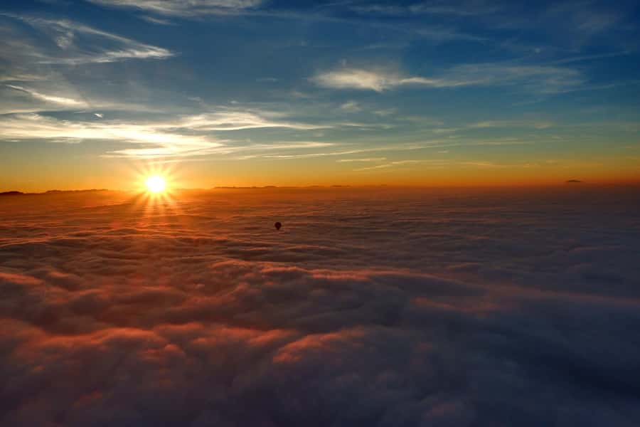 Dubai: Hot Air Balloon, Camel Ride, Desert Safari & More - The balloon flight at 4,000 feet