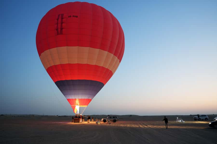 Dubai: Hot Air Balloon Ride with Camel Ride & Falcon Show - Breakfast at the Bedouin camp