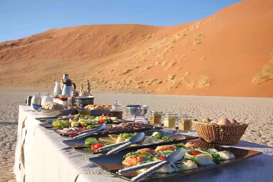 Dubai: Hot Air Balloon with Camel, ATV, & Horse Ride Options - Breakfast and the campsite portion