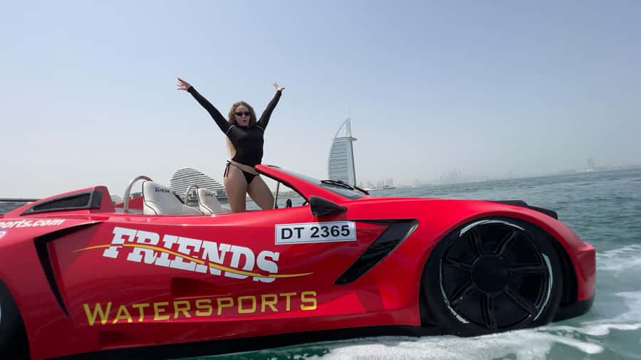 Dubai: Jet Car to Burj Al Arab with Breakfast and Soft drink - Burj Al Arab from the water