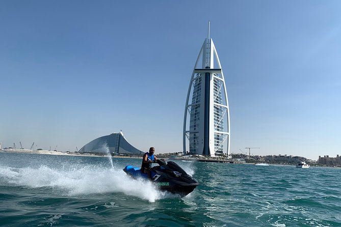 Dubai : Jet Ski Ride to Burj Khalifa & Burj Al Arab with Juice - Burj Al Arab, Palm Jumeirah, and Dubai Eye