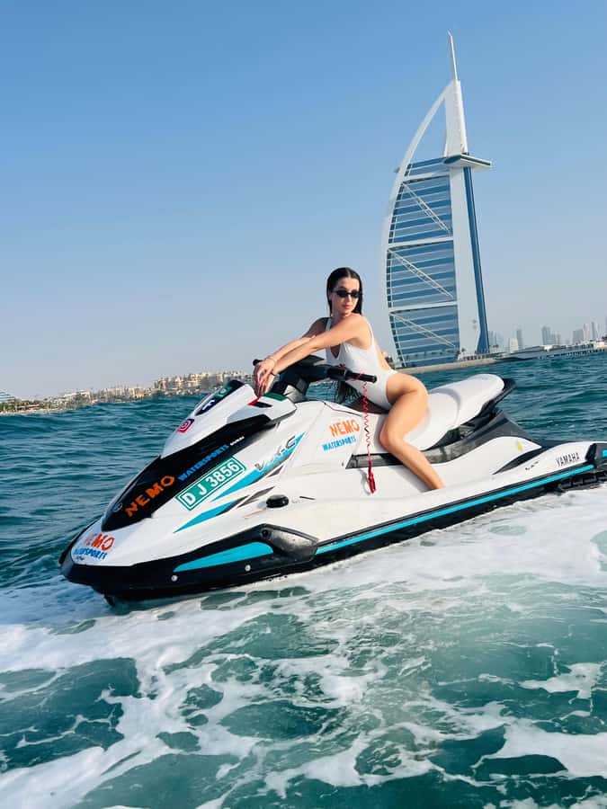 Dubai: Jetski to Burj Arab-Atlantis w Pic, Video & Icecream - The Burj Al Arab photo stop