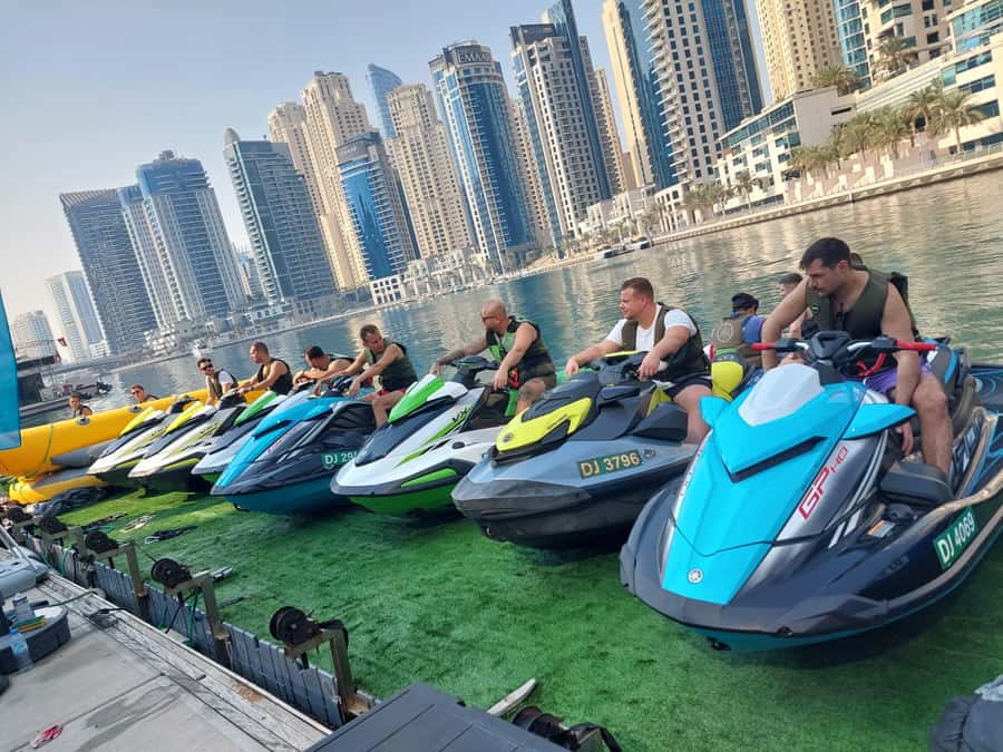 Dubai: Jetski Tour to Dubai Eye, JBR, Palm & Burj Al Arab - Ain Dubai and Bluewaters Island