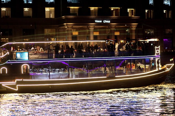 Dubai Luxury Canal Dinner Cruise with Optional Transfer - Open-air seating versus the standard option