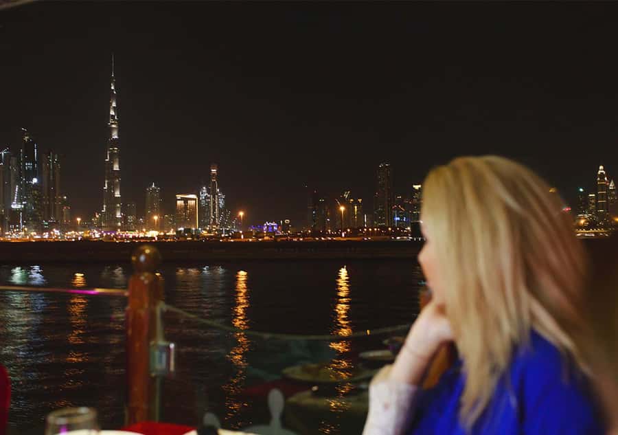 Dubai: Luxury Canal Dinner Cruise with Optional Transfers - Dinner: broad choice, with Arabic favorites