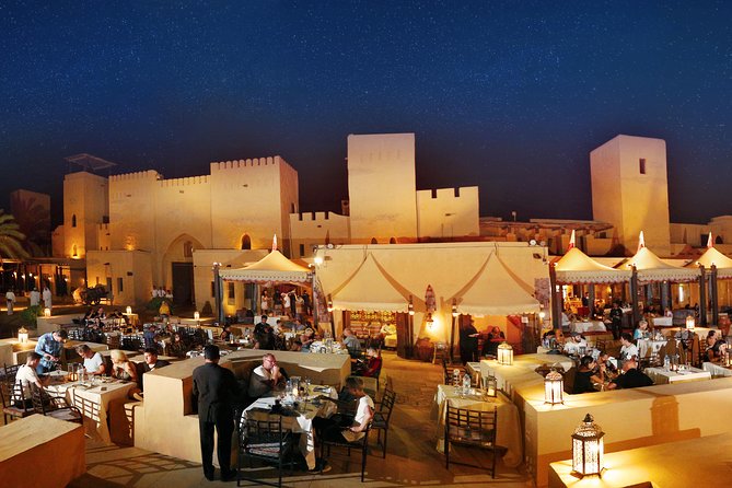 Dubai: Luxury Desert Fortress Dinner, Camel Ride & Live Shows - From Dubai hotels to the desert fortress