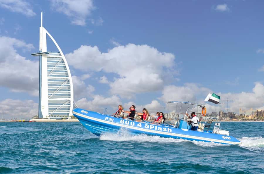 Dubai Marina : 1.5-Hour Atlantis Sightseeing Speedboat Tour - Reading Palm Jumeirah from the sea