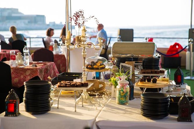 Dubai Marina Dinner Cruise with Live Music & Open Bar - The route: Marina, JBR, Bluewaters Island, and Ain Dubai