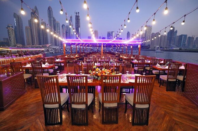 Dubai Marina Luxurious Dhow Cruise Dinner International Buffet - What $52.76 buys you
