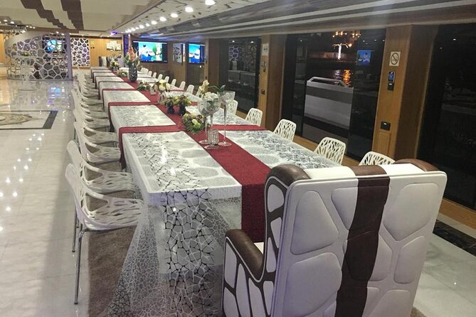 Dubai Marina Luxury Cruise w/ 5 Star Buffet Dinner & Transfer - Tanoura dancing and the party-boat mood