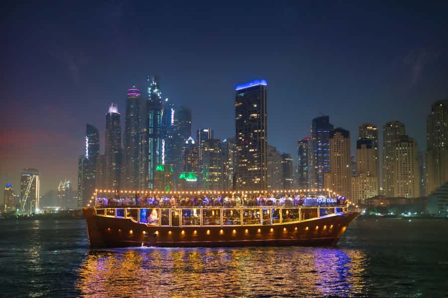 Dubai: Marina Luxury Dhow Dinner Cruise - The Pickup Service and Evening Timing
