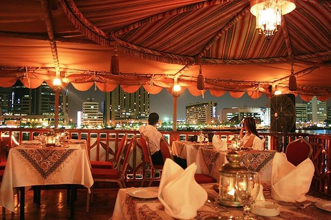 Dubai Marina Luxury Dinner Cruise with Buffet, Live Entertainment - Marina Mall and the illuminated skyline