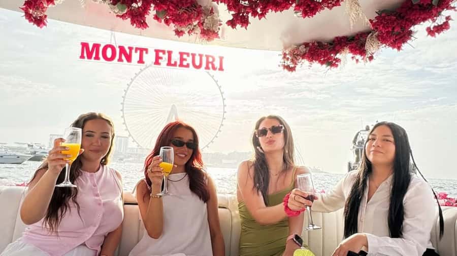 Dubai Marina: Private Boat Tour with Flower - Dubai Harbour and the big cruise ships