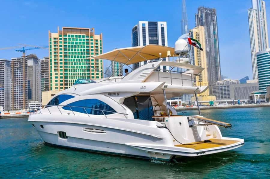 Dubai: Marina Private Luxury Yacht Tour - The first views: JBR, the skydive area, and Kempinski