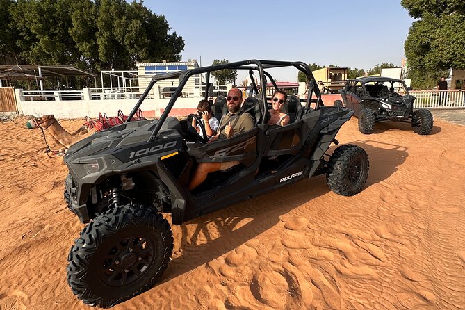Dubai Morning 4 Seater Buggy Tour Sand Boarding & Camel ride - Unlimited soft drinks are a useful practical extra