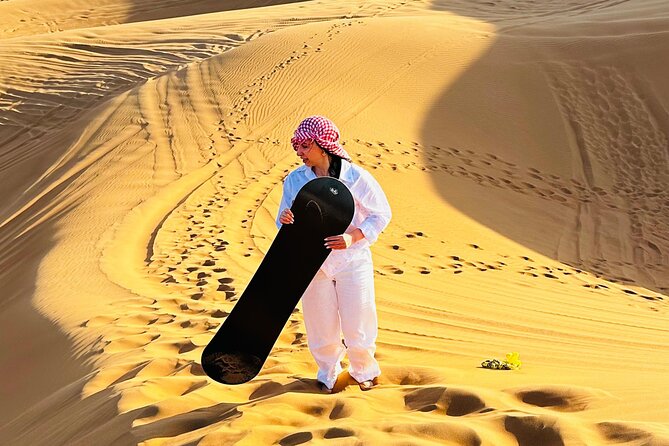 Dubai: Morning CaNam Buggy Safari with Sandboarding & Camel Ride - What the $195 price really buys