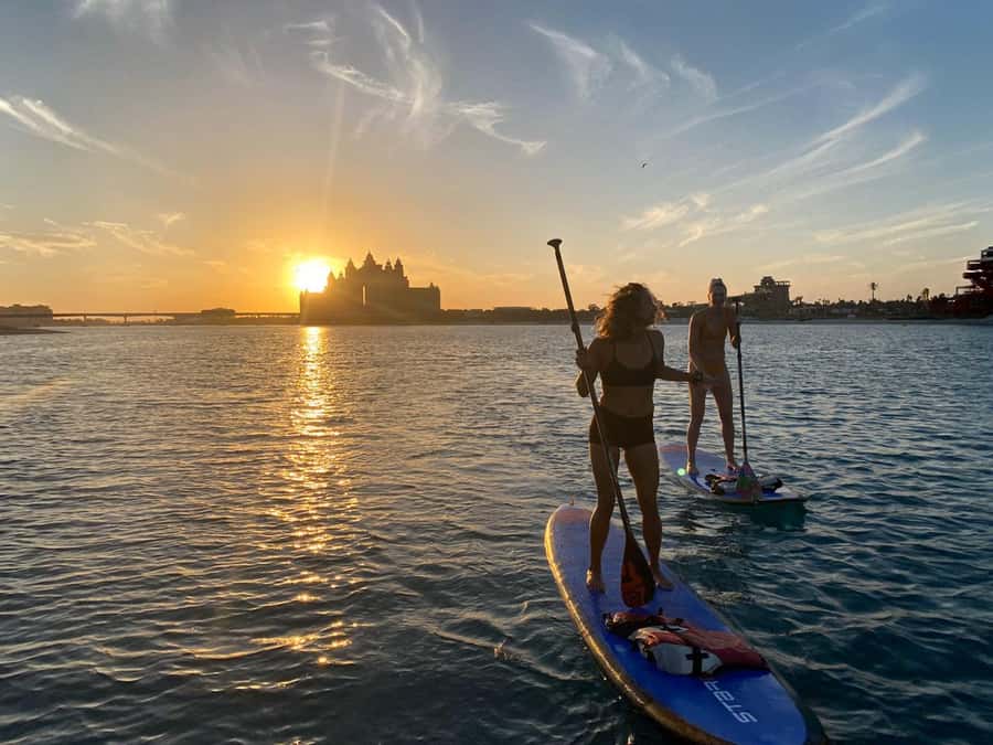 Dubai: Palm Jumeirah Paddle Boarding Tour - A short lesson before you leave shore