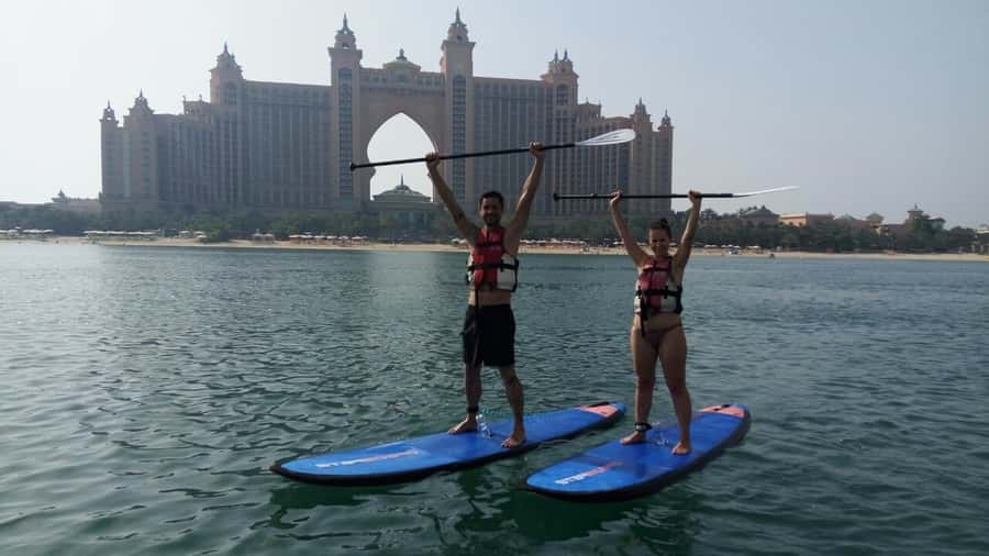 Dubai: Palm Jumeirah Paddle Boarding Tour - Paddling toward the West Crescent