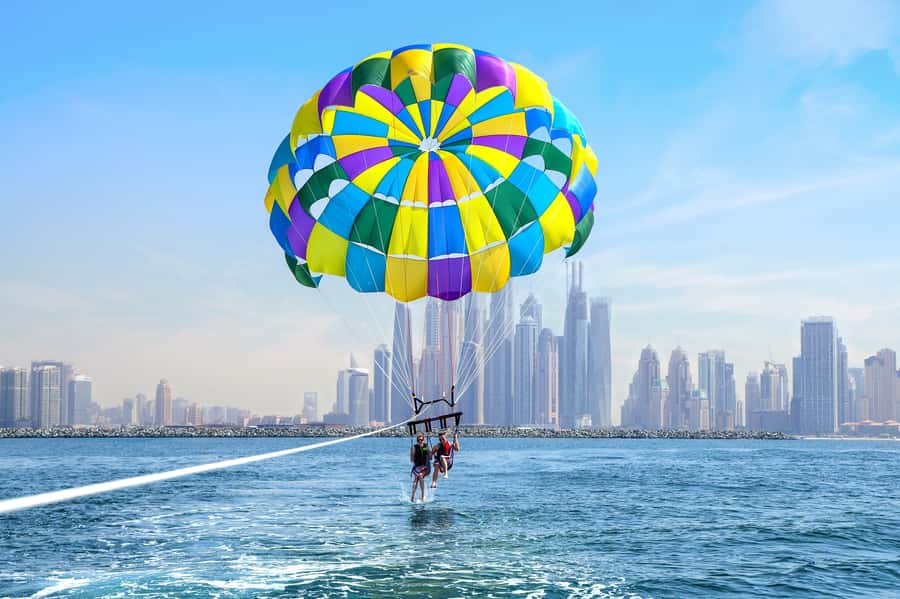 Dubai: Palm View and JBR View Parasailing Experience - JBR, Ain Dubai, and the changing view