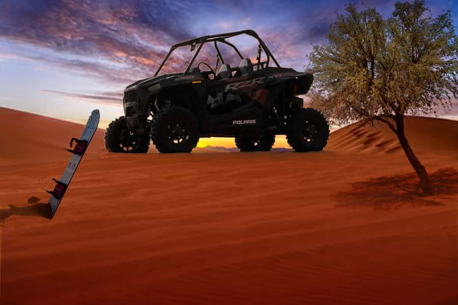 Dubai: Polaris RZR and Sandboarding Desert Adventure - Sandboarding after the buggy ride