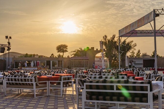 Dubai Premium Desert Safari – Live Buffet Dinner & Luxury Camp - From Dubai hotel pickup to the open desert