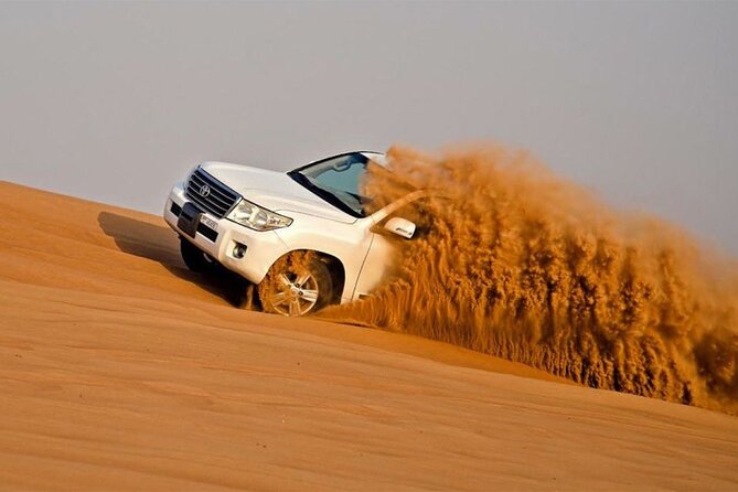 Dubai Premium Red Dunes Safari Camel Ride and BBQ Dinner - Dune bashing across Lahbab’s red dunes
