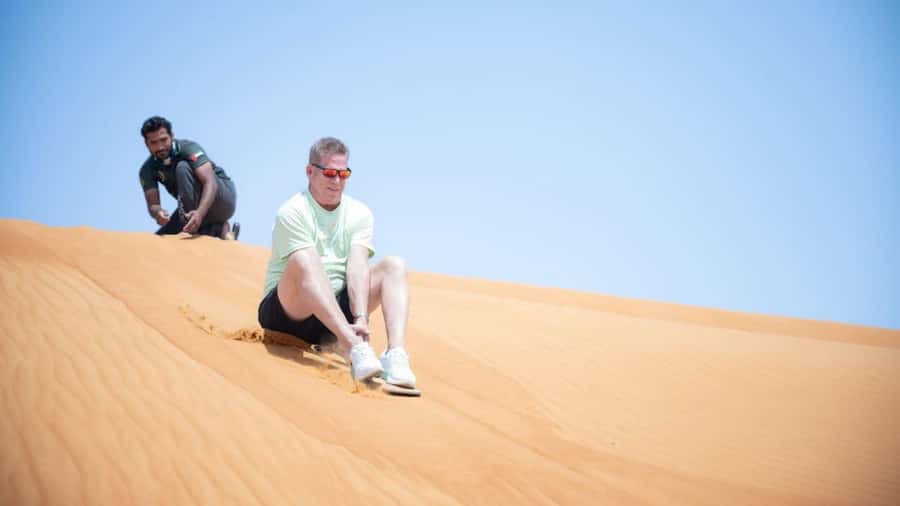 Dubai: Private Dune Buggy, Camel Ride, and Sand Boarding! - Reaching the desert camp at Al Madam
