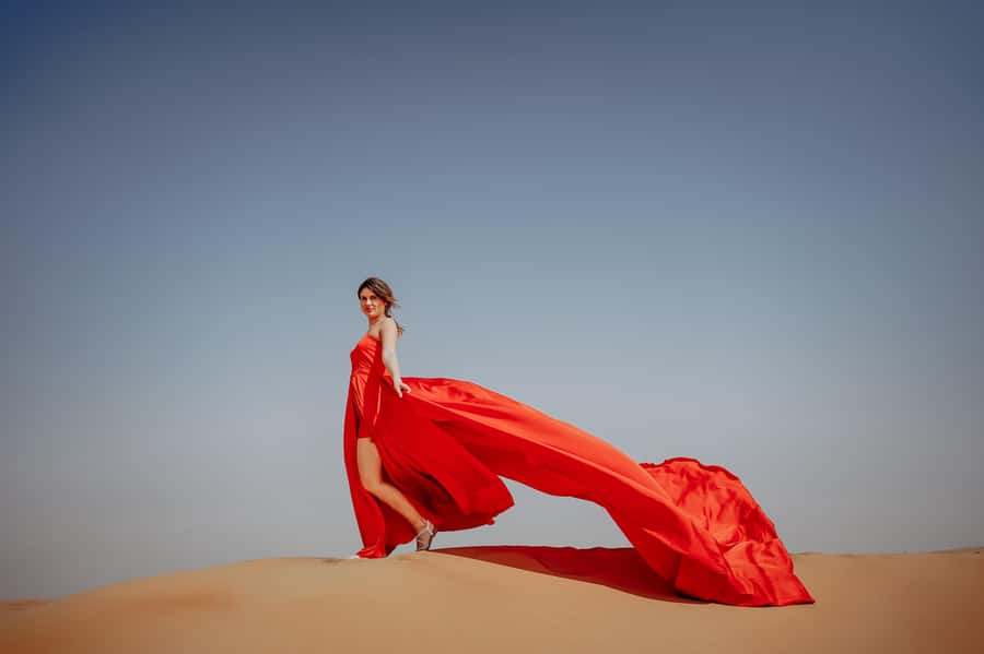 Dubai: Private Flying Dress Photography and Dune Drive Trip - Is $547 a fair price for two?