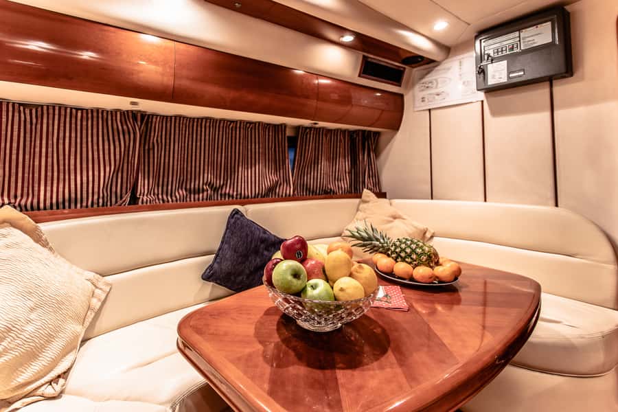 Dubai: Private Luxury Everest Yacht Cruise from Dubai Marina - Food, music, swimming, and the BBQ option