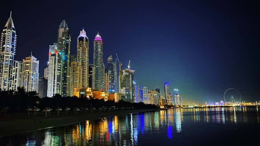 Dubai: Private Luxury Night Boat Tour - Ain Dubai from the water