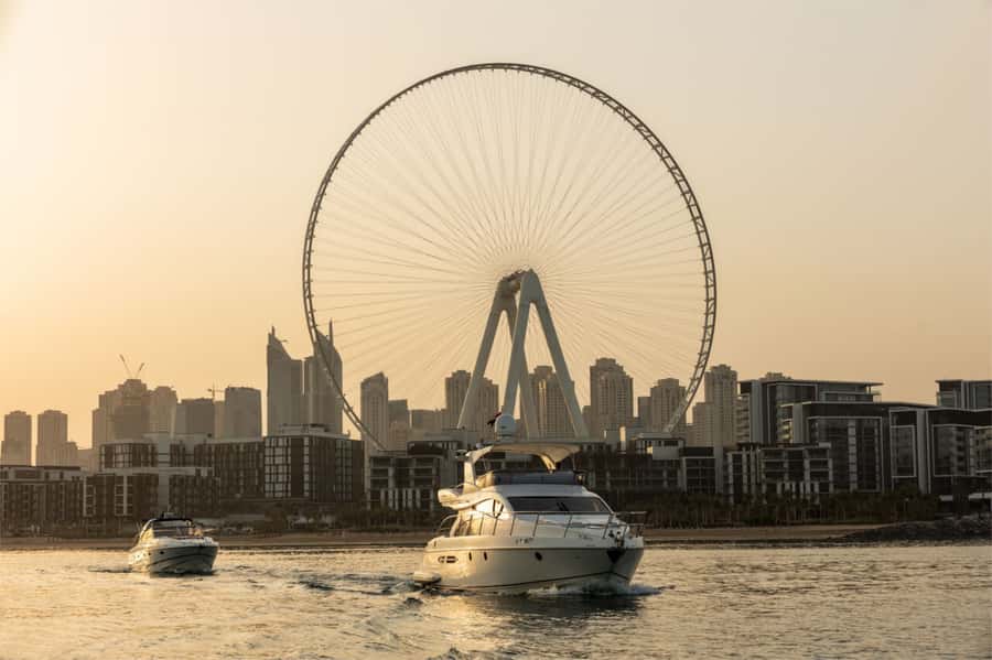 Dubai: Private Luxury Yacht Cruise for up to 20 People - Ain Dubai and Bluewaters Island