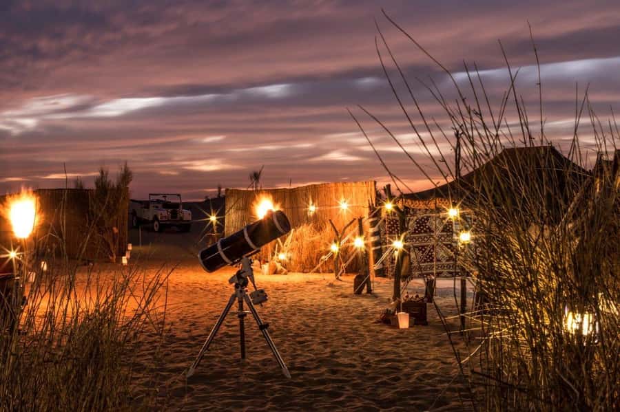 Dubai: Private Night Safari & Astronomy with 3-Course Dinner - The camp brings dinner and desert calm