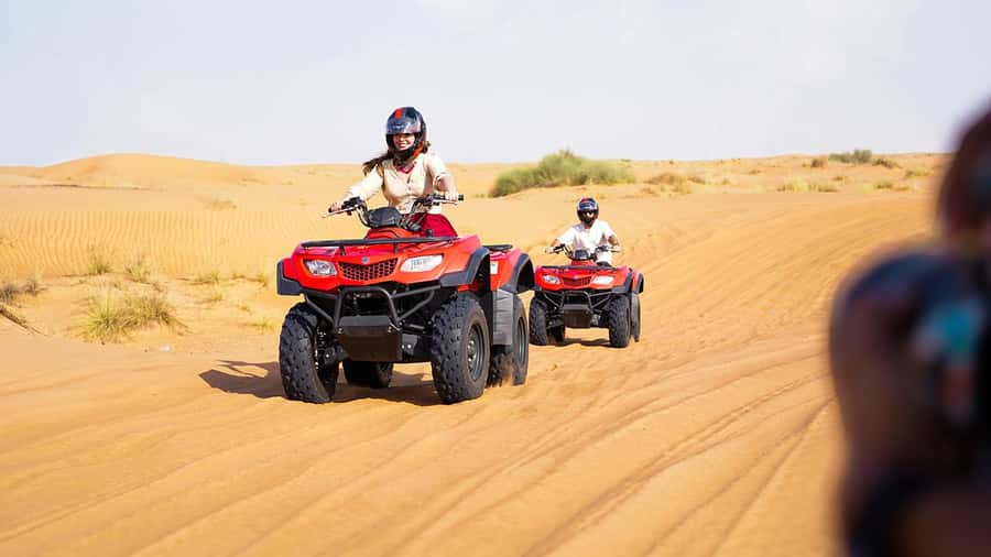 Dubai: Quad & ATV Bike, Red Dune Desert and Safari Adventure - The desert camp and its 2.5-hour program