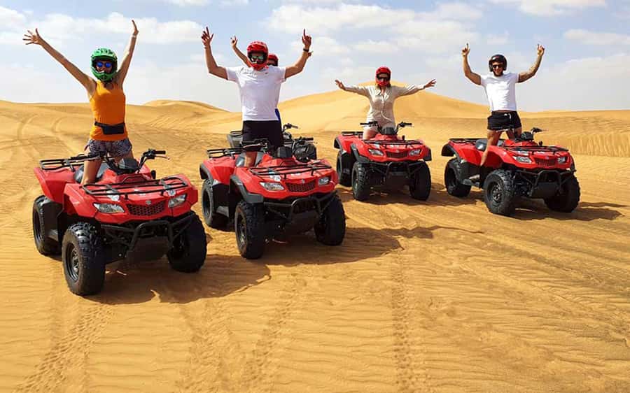 Dubai: Quad Bike, Dune Buggy, and Sandboarding Experience - A 15-minute camel ride with a clear limit