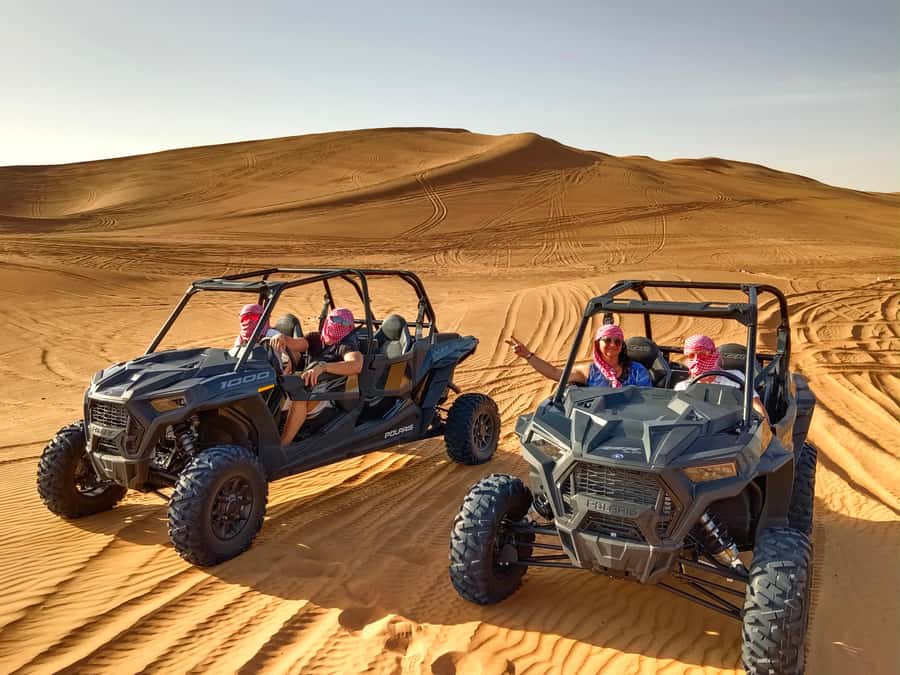 Dubai: Red Dune Desert, Dune Buggy Ride & BBQ Buffet Dinner - Entering the Camp With Coffee and Dates