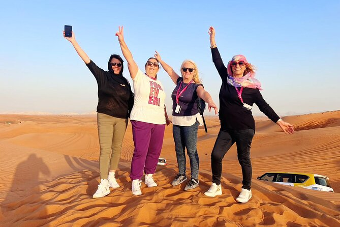 Dubai Red Dunes Safari, ATV, Camel ride, BBQ at Desert Camp - The desert camp after sunset