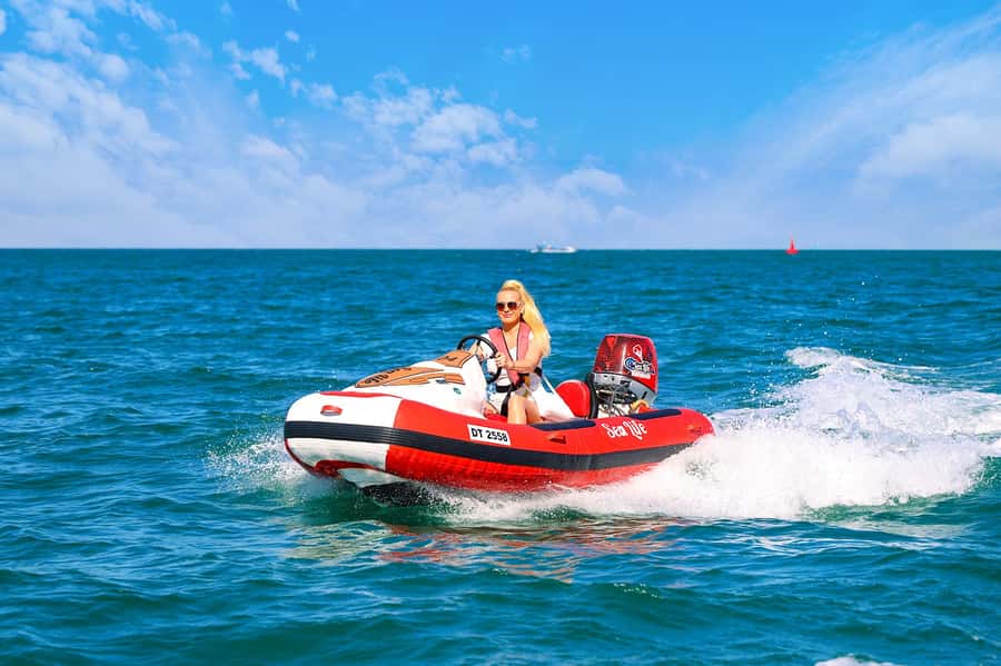 Dubai: Self-Drive Boat Experience for 1 or 2 People - Ain Dubai from the water