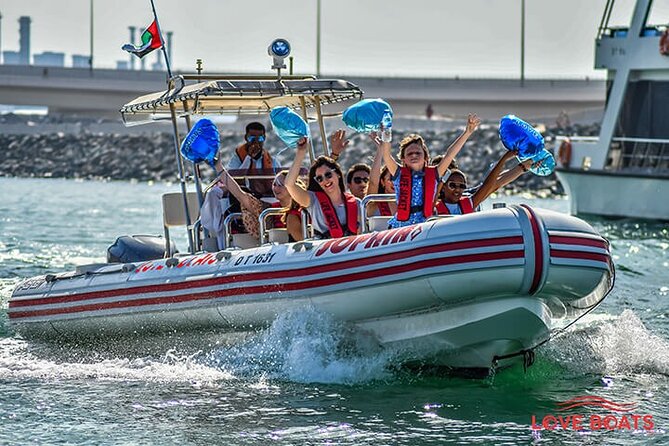 Dubai Speed Boat Tours: Marina, Atlantis and Burj Al Arab - Leaving Dubai Marina for the coast