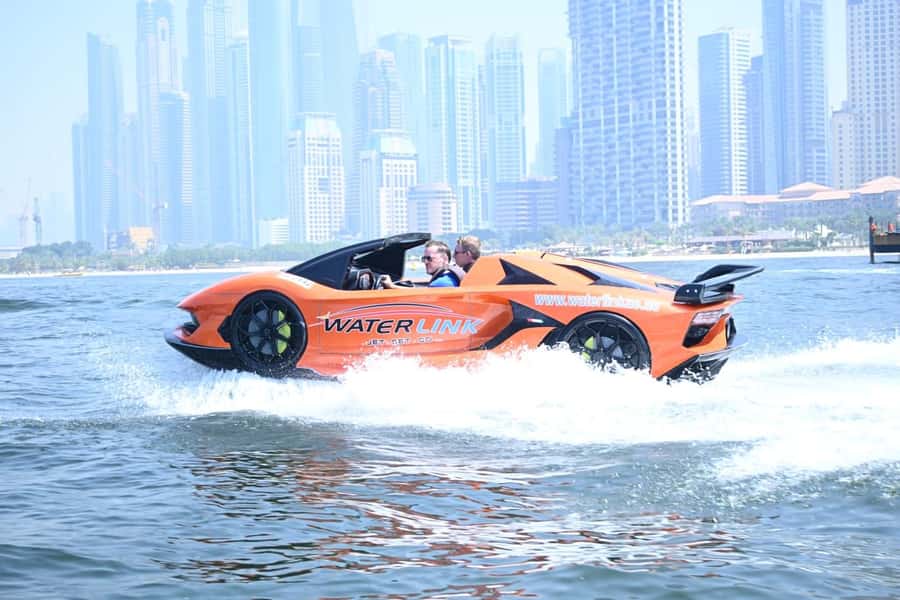 Dubai: Splash & Thrill | 20min Jet Car DXB Harbour - Taking the wheel at Dubai Harbour Yacht Club