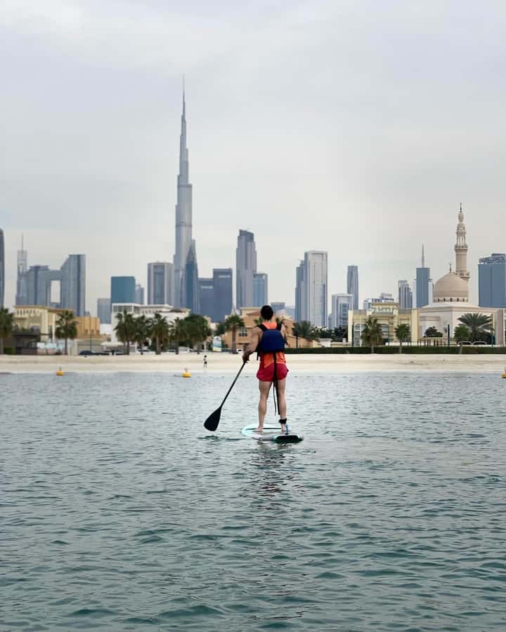 Dubai: Stand-Up Paddle Boarding with Burj Khalifa View - Key points at a glance