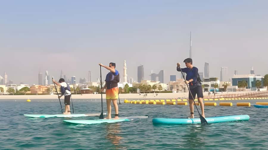 Dubai: Stand-Up Paddle Boarding with Burj Khalifa View - One hour on the board near Jumeirah
