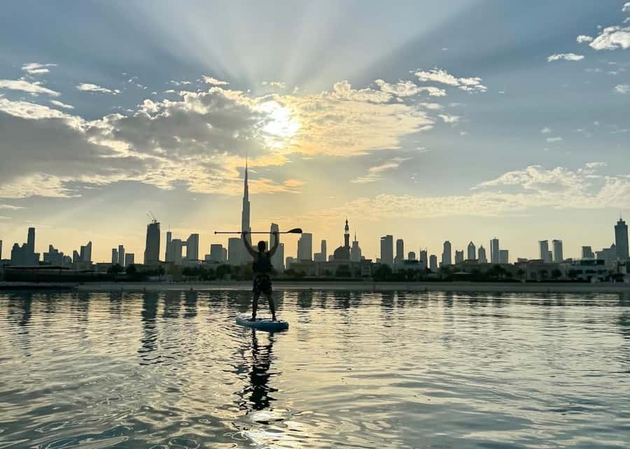 Dubai: Stand-Up Paddle Boarding with Burj Khalifa View - Who should book this paddleboarding session