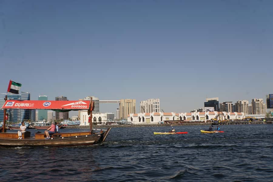 Dubai: Sunset/Night Dubai Creek Kayak Tour - Reaching Dubai Creek Marina from Vida Hotel