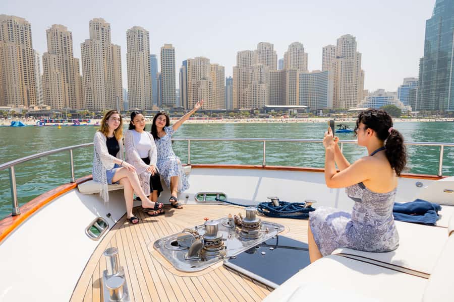 Dubai: The Luxury Yacht Tour with Live BBQ Option - Dubai Harbour is the starting point
