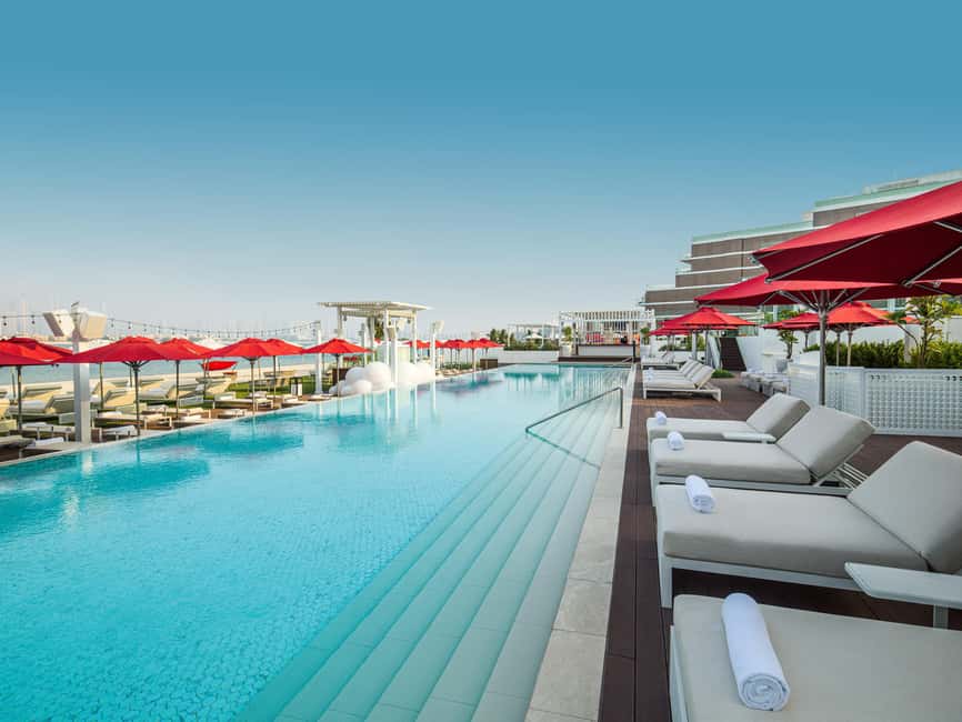 Dubai: The Palm 3-Course Set Menu Meal and Beach Club Access - Pool Time, Beach Time, and Dubai Views