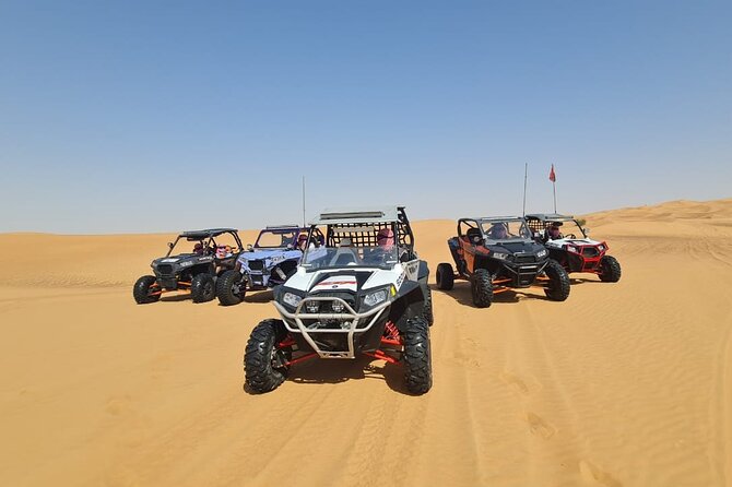 Dubai: Unique SUNSET Buggy Red Dunes Safari - Dinner and entertainment at the desert camp