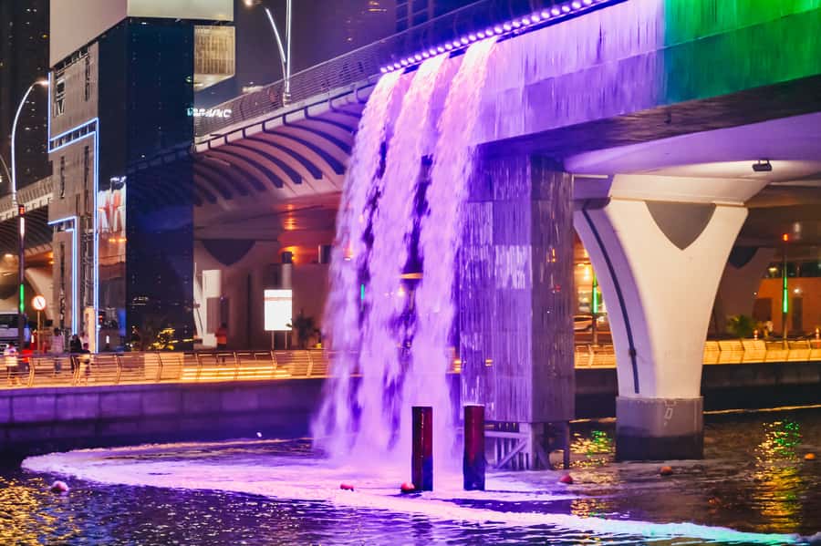 Dubai: Water Canal Cruise and La Perle Show with Dinner - Dinner on the dhow