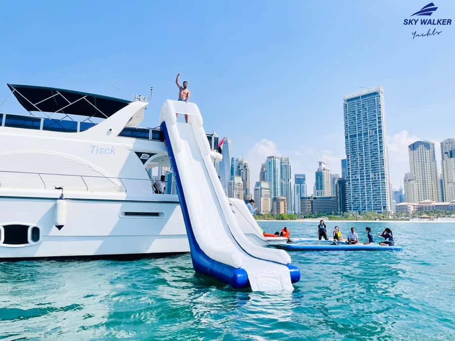 Dubai: Yacht Cruise with Swimming, Snorkeling and BBQ Lunch - From Dubai Harbour into the Marina